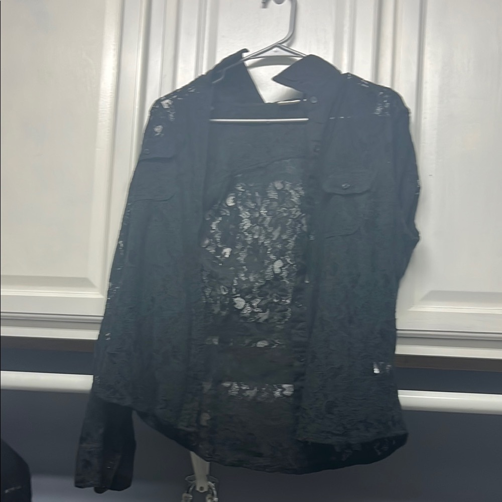 Cato Black Lace Blazer